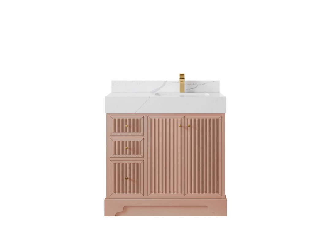 Manhattan 36 in. W x 22 in. D Right Offset Sink Bathroom Vanity