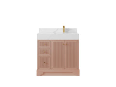 Manhattan 36 in. W x 22 in. D Right Offset Sink Bathroom Vanity - photo 8