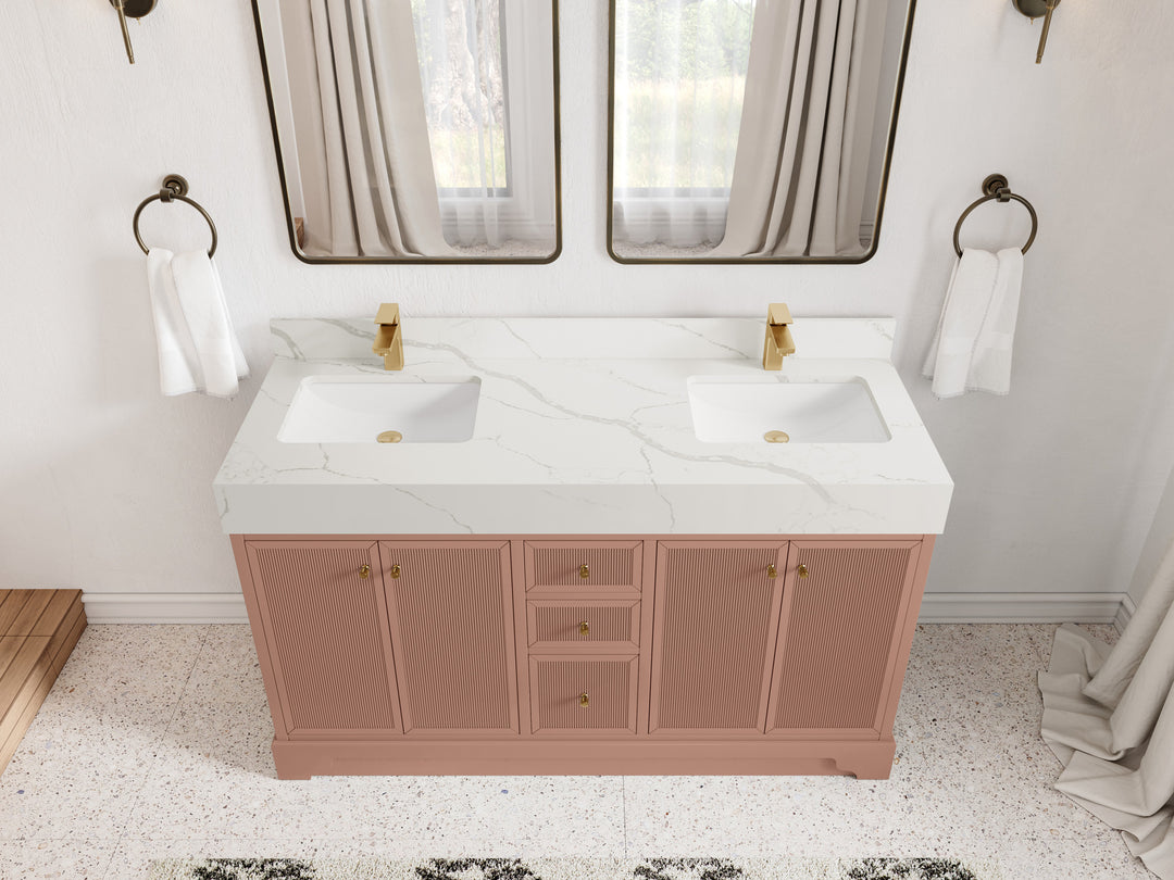 Manhattan 60 in. W x 22 in. D Double Sink Bathroom Vanity