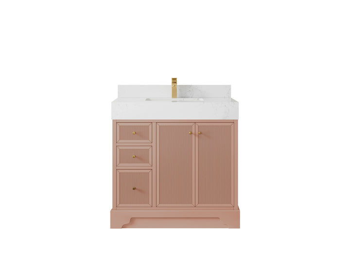 Manhattan 36 in. W x 22 in. D Center Sink Bathroom Vanity - photo 10