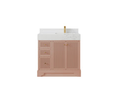 Manhattan 36 in. W x 22 in. D Right Offset Sink Bathroom Vanity - photo 10