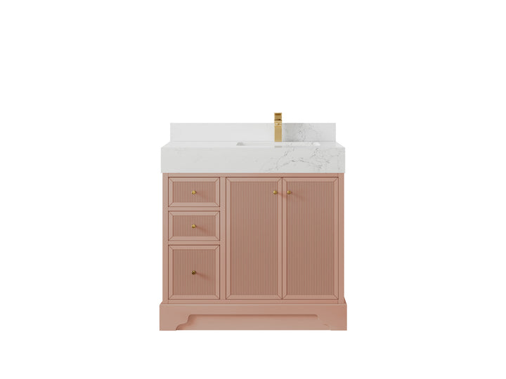 Manhattan 36 in. W x 22 in. D Right Offset Sink Bathroom Vanity - photo 10