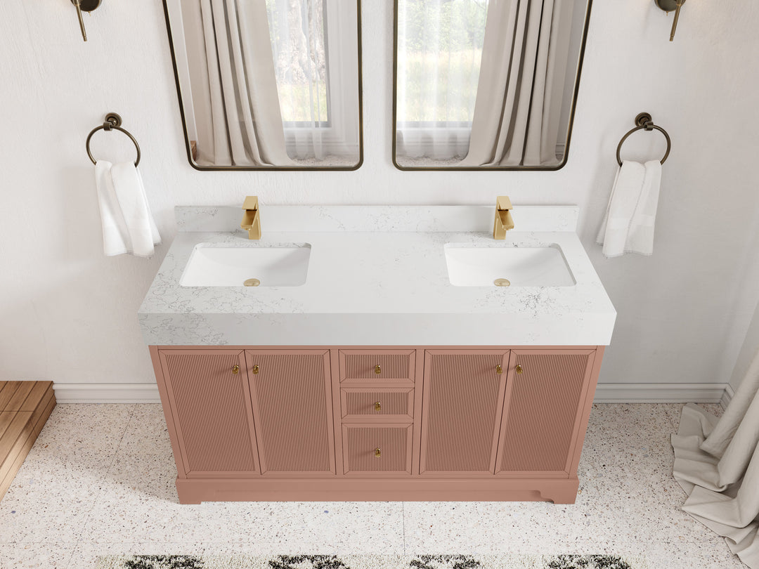 Manhattan 60 in. W x 22 in. D Double Sink Bathroom Vanity