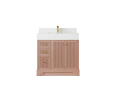 Manhattan 36 in. W x 22 in. D Center Sink Bathroom Vanity - photo 16