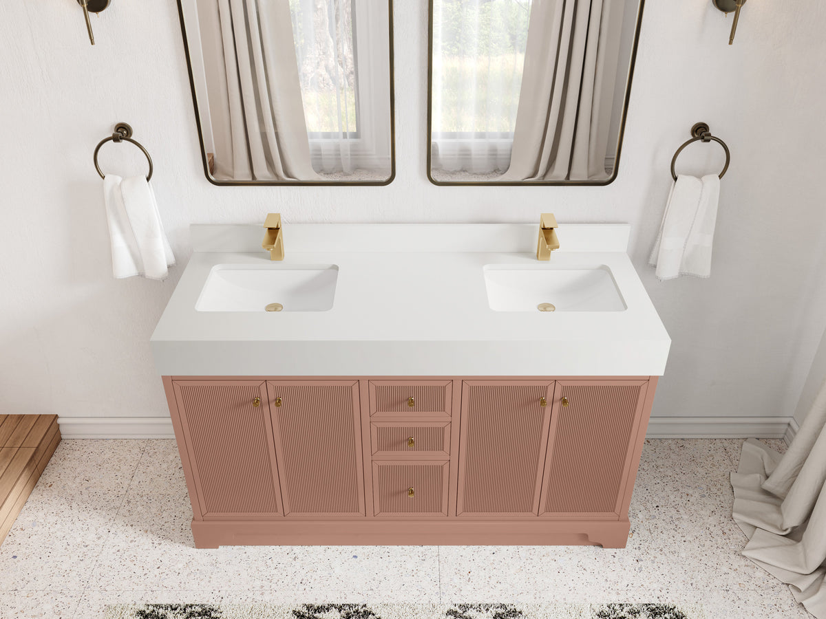 Manhattan 60 in. W x 22 in. D Double Sink Bathroom Vanity