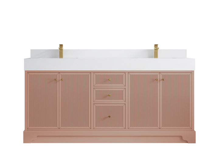 Manhattan 72 in. W x 22 in. D Double Sink Bathroom Vanity - photo 12