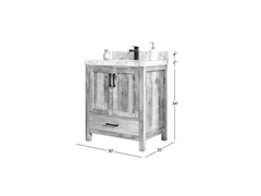 Malibu Mango Wood 30 in. W x 22 in. D Single Sink Bathroom Vanity - photo 5