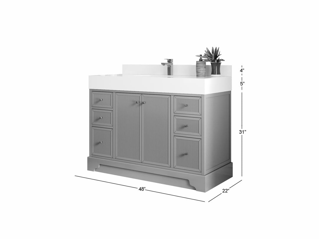 Manhattan 48 in. W x 22 in. D Single Sink Bathroom Vanity
