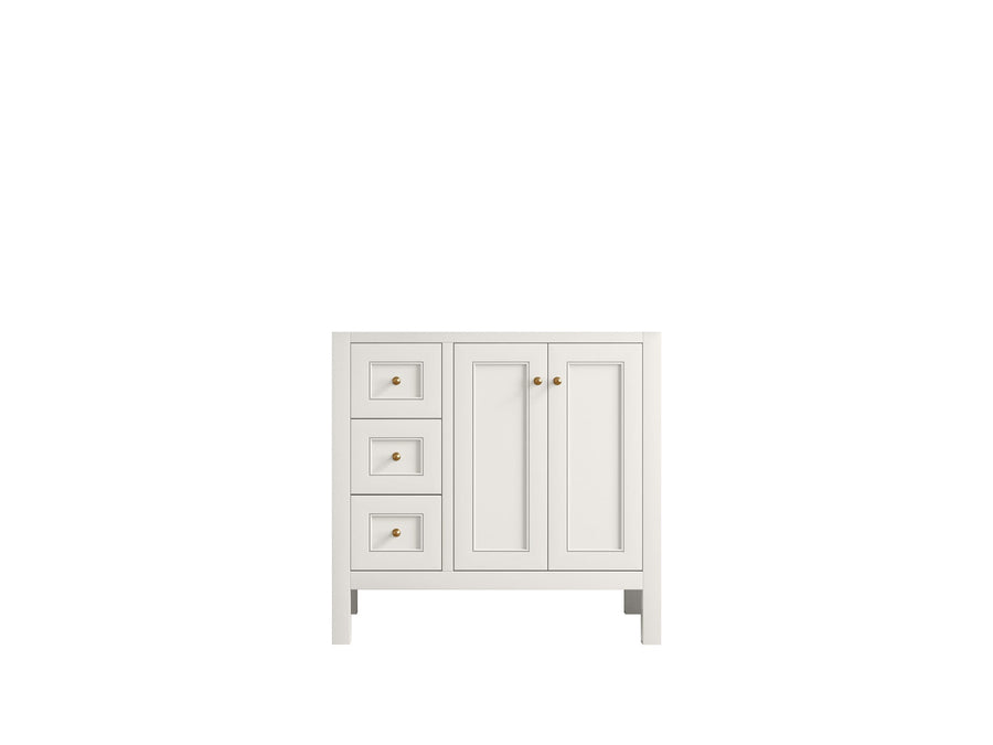 Nashville 36 in. W x 22 in. D Right Offset Sink Vanity Cabinet