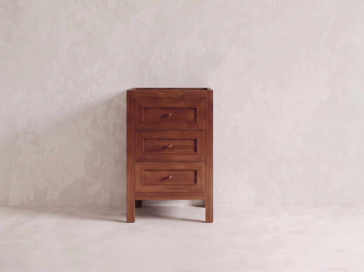Nashville Teak Wood 24 in. W x 22 in. D Single Sink Bathroom Vanity