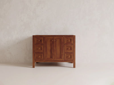 Nashville Teak Wood 42 in. W x 22 in. D Single Sink Bathroom Vanity