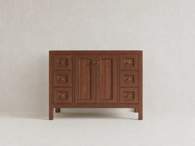 Nashville Teak Wood 48 in. W x 22 in. D Single Sink Bathroom Vanity
