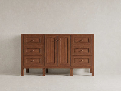Nashville Teak Wood 60 in. W x 22 in. D Single Sink Bathroom Vanity