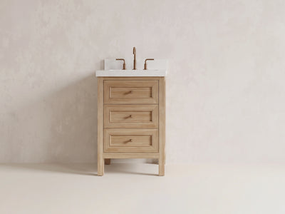 Nashville Teak Wood 24 in. W x 22 in. D Single Sink Bathroom Vanity