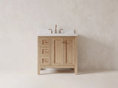 Nashville 36 in. W x 22 in. D Center Sink Teak Wood Bathroom Vanity
