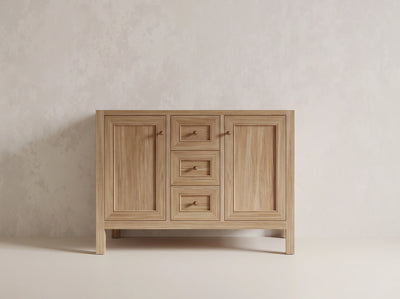 Nashville Teak Wood 48 in. W x 22 in. D Double Sink Bathroom Vanity