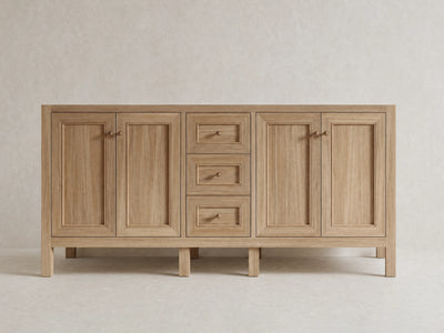 Nashville Teak Wood 72 in. W x 22 in. D Double Sink Bathroom Vanity
