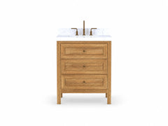 Nashville Teak Wood 30 in. W x 22 in. D Single Sink Bathroom Vanity - photo 1