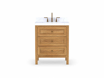 Nashville Teak Wood 30 in. W x 22 in. D Single Sink Bathroom Vanity