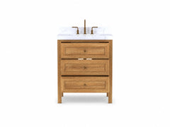 Nashville Teak Wood 30 in. W x 22 in. D Single Sink Bathroom Vanity - photo 6