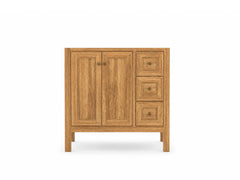 Nashville Teak Wood 36 in. W x 22 in. D Left Offset Sink Bathroom Vanity - photo 7