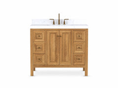 Nashville Teak Wood 42 in. W x 22 in. D Single Sink Bathroom Vanity - photo 1