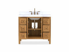 Nashville Teak Wood 42 in. W x 22 in. D Single Sink Bathroom Vanity - photo 7