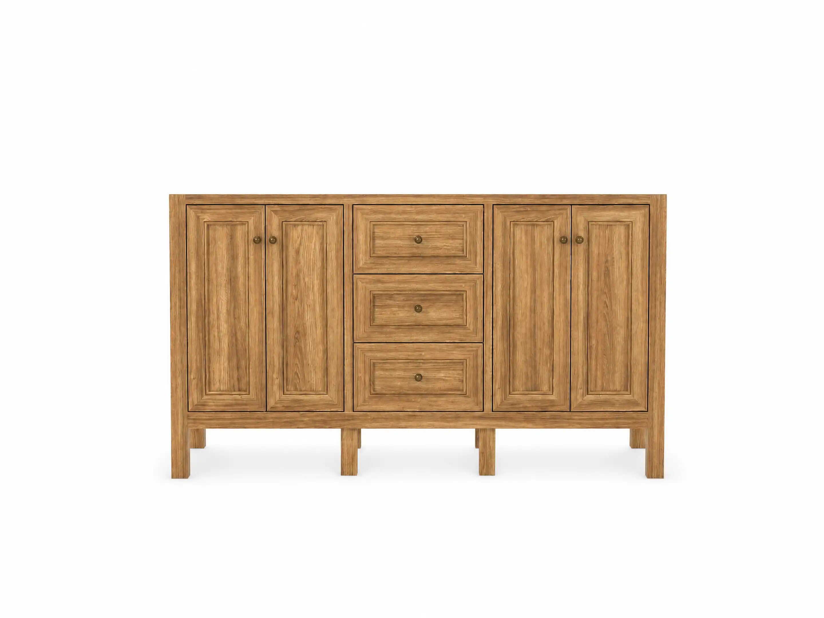 Nashville Teak Wood 60 in. W x 22 in. D Double Sink Bathroom Vanity