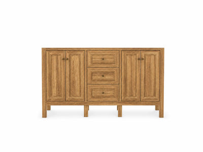 Nashville Teak Wood 60 in. W x 22 in. D Double Sink Bathroom Vanity