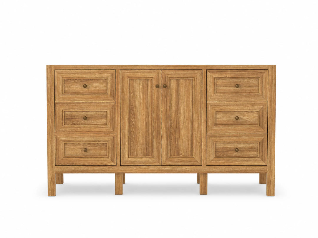 Nashville Teak Wood 60 in. W x 22 in. D Single Sink Bathroom Vanity | 
              
                Light Natural Teak
                
                  
             - NAS_TK_LNT_WHQZ_60S - photo №8