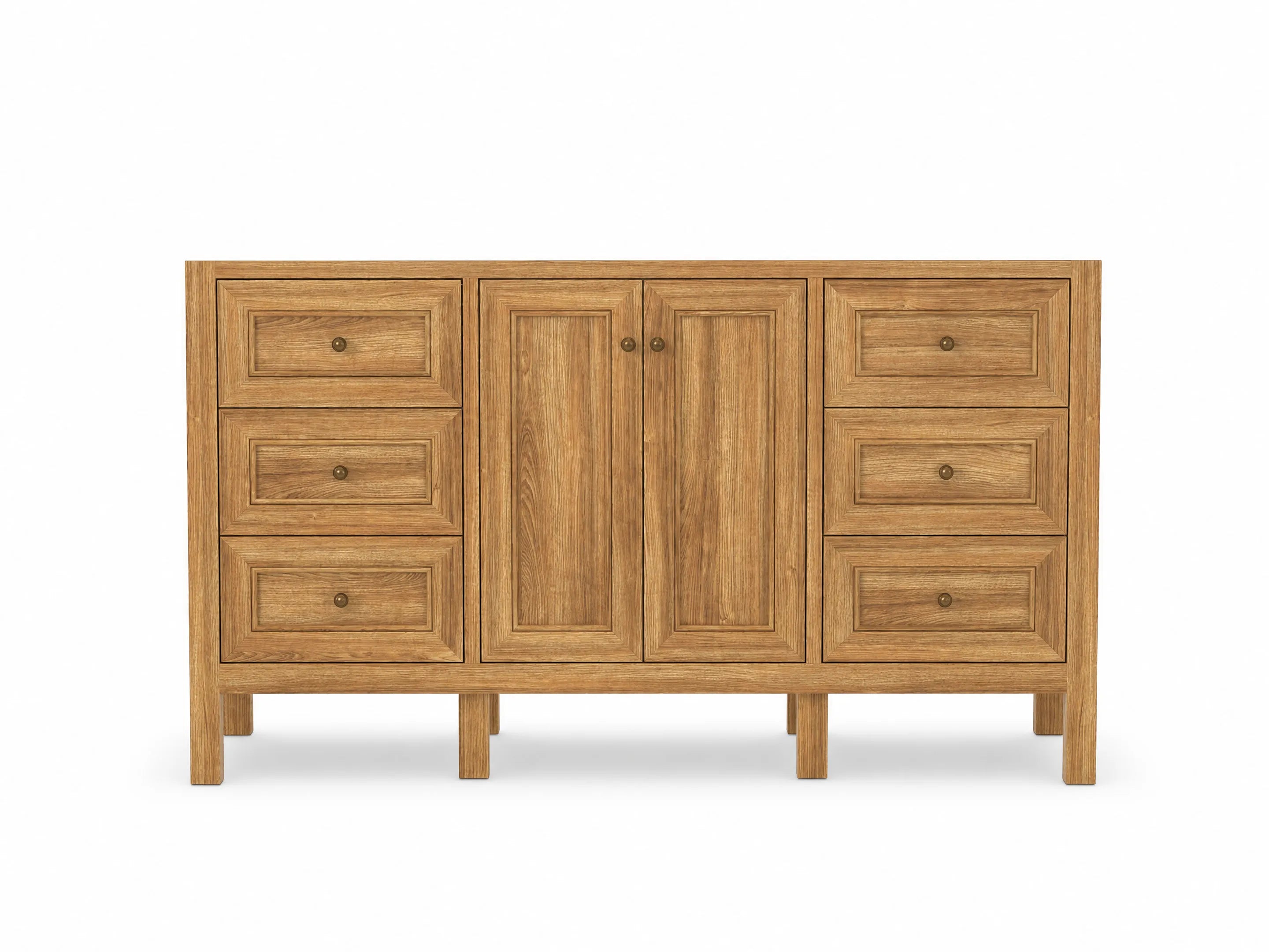Nashville Teak Wood 60 in. W x 22 in. D Single Sink Bathroom Vanity