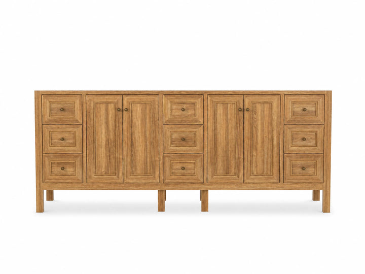 Nashville Teak Wood 84 in. W x 22 in. D Double Sink Bathroom Vanity - photo 7