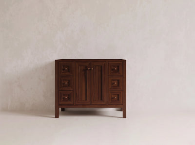 Nashville Teak Wood 42 in. W x 22 in. D Single Sink Bathroom Vanity