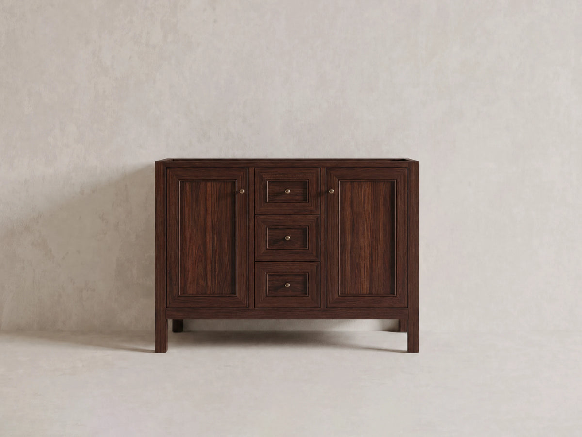 Nashville Teak Wood 48 in. W x 22 in. D Double Sink Bathroom Vanity