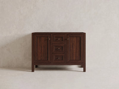 Nashville Teak Wood 48 in. W x 22 in. D Double Sink Bathroom Vanity