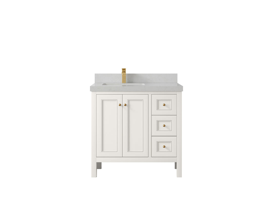Nashville 36 in. W x 22 in. D Left Offset Sink Bathroom Vanity