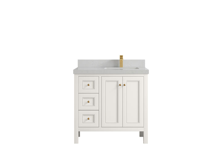 Nashville 36 in. W x 22 in. D Right Offset Sink Bathroom Vanity - photo 43