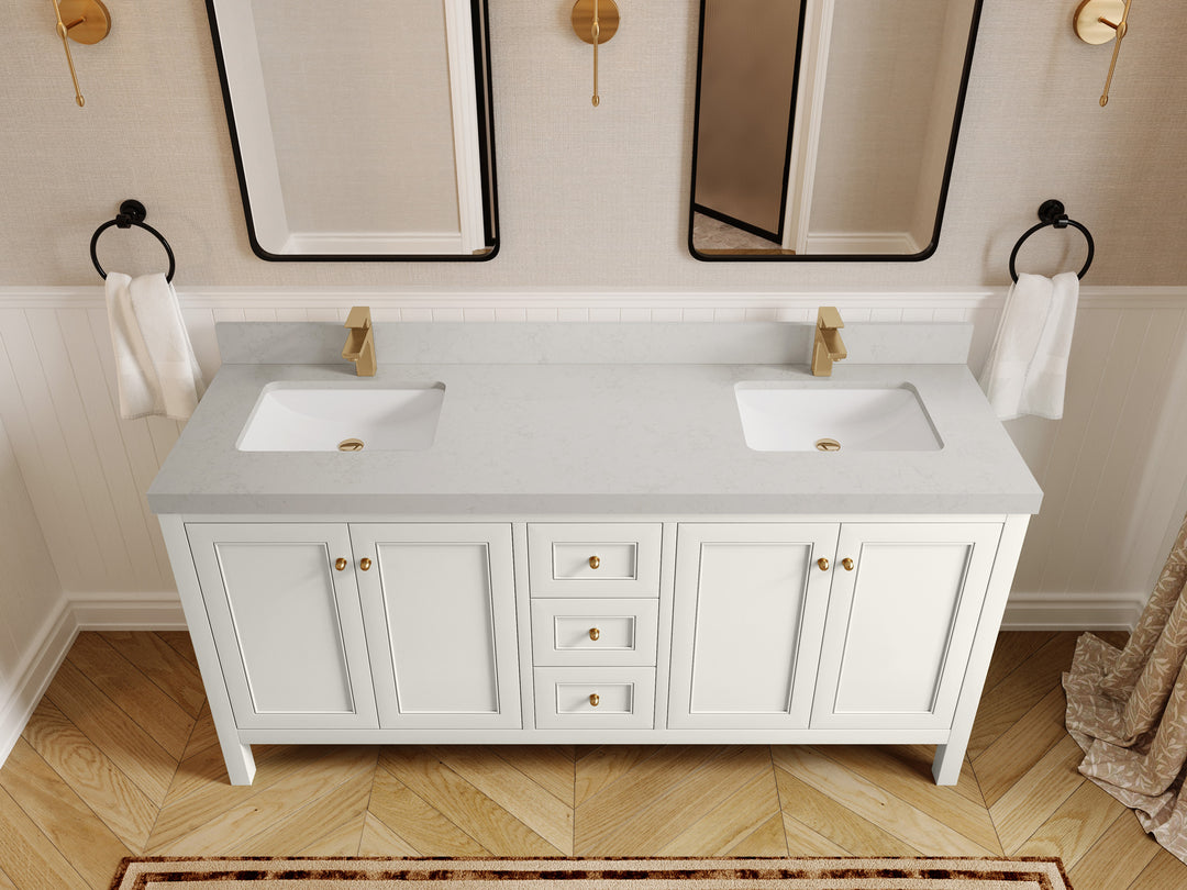 Nashville 72 in. W x 22 in. D Double Sink Bathroom Vanity