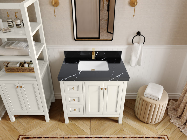 Nashville 36 in. W x 22 in. D Center Sink Bathroom Vanity - photo 16