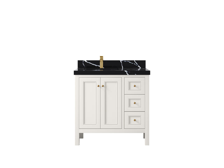 Nashville 36 in. W x 22 in. D Left Offset Sink Bathroom Vanity - photo 17