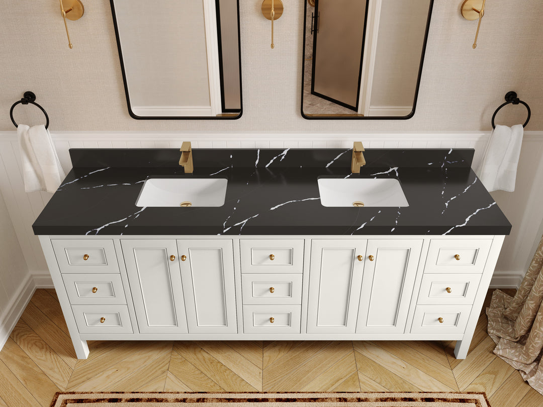 Nashville 84 in W x 22 in D Double Sink Bathroom Vanity