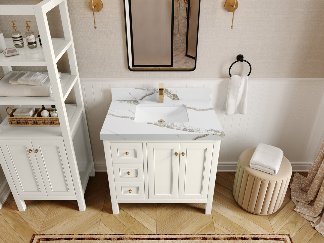 Nashville 36 in. W x 22 in. D Center Sink Bathroom Vanity