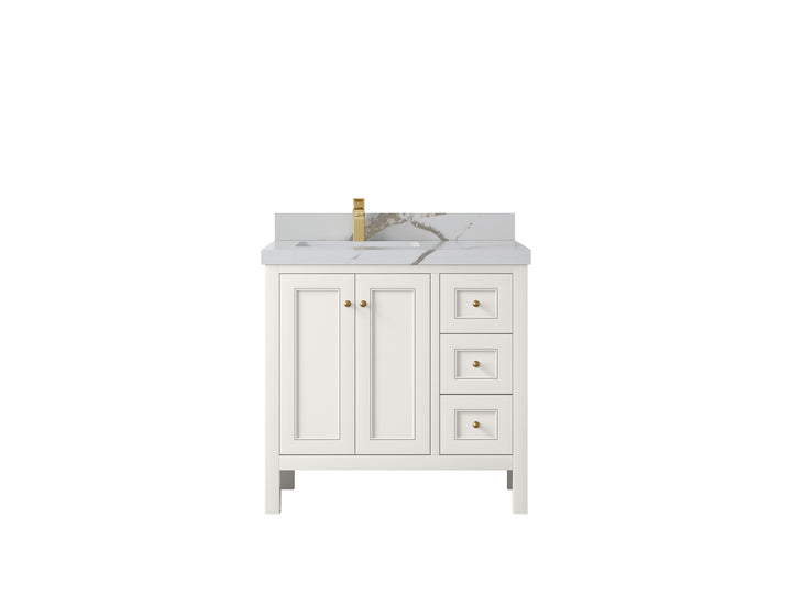 Nashville 36 in. W x 22 in. D Left Offset Sink Bathroom Vanity - photo 19