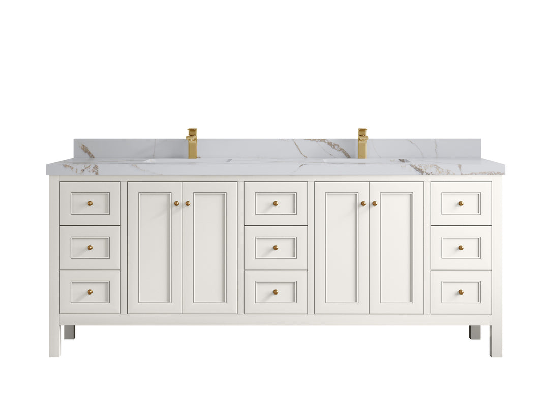 Nashville 84 in W x 22 in D Double Sink Bathroom Vanity