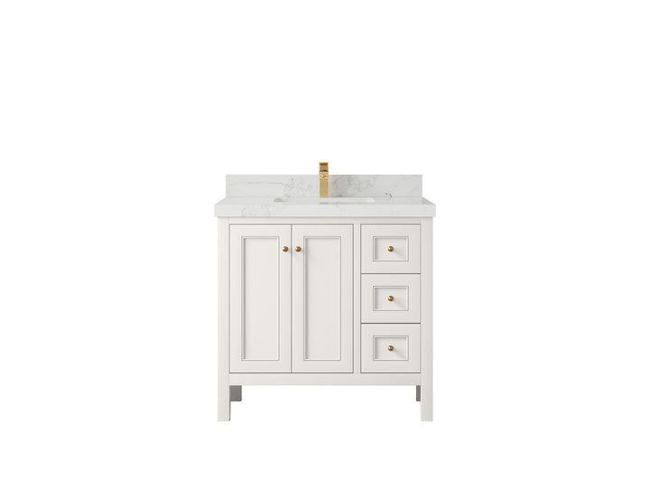 Nashville 36 in. W x 22 in. D Center Sink Bathroom Vanity - photo 23