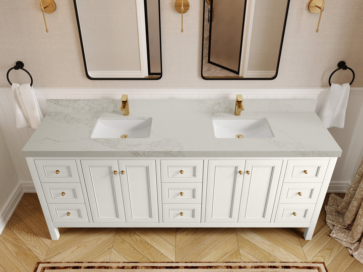 Nashville 84 in W x 22 in D Double Sink Bathroom Vanity - photo 23