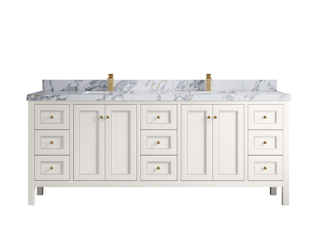 Nashville 84 in W x 22 in D Double Sink Bathroom Vanity