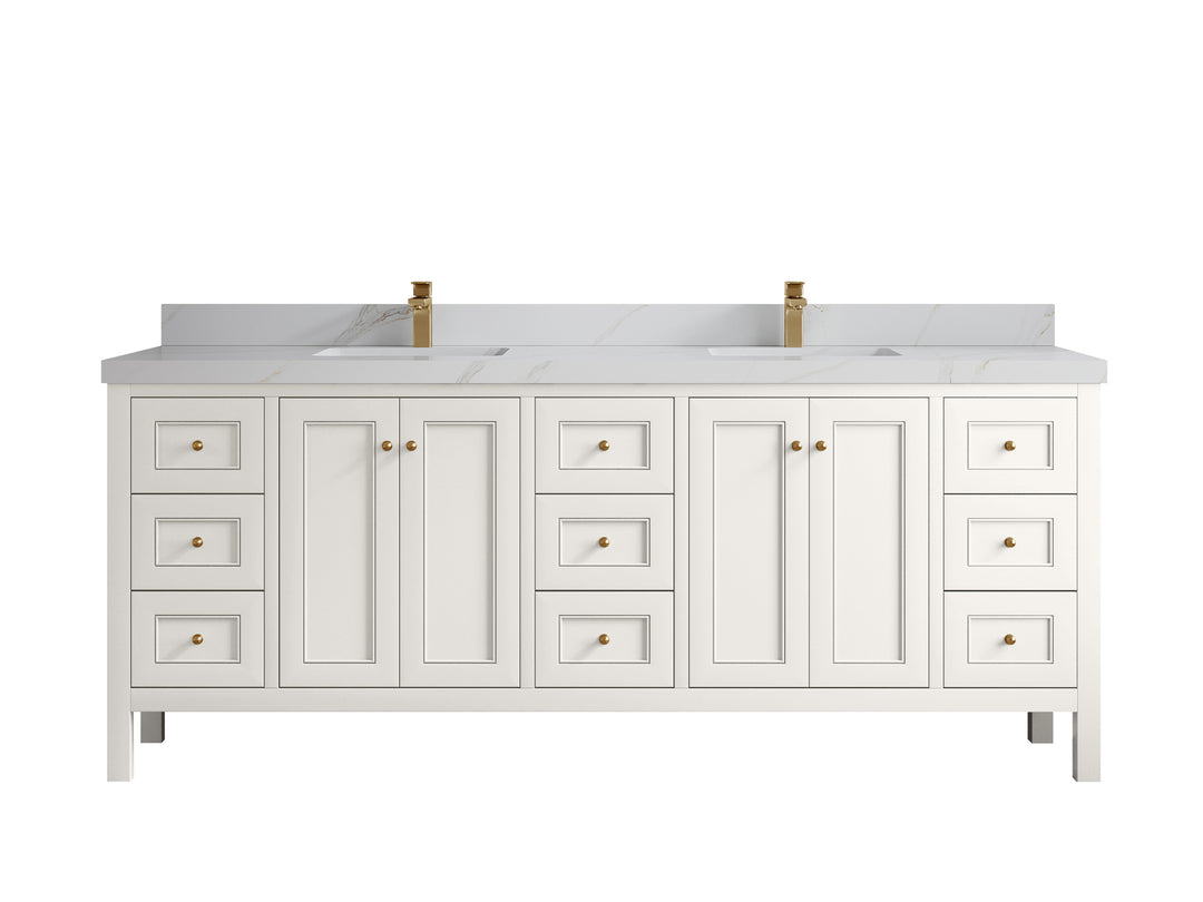 Nashville 84 in W x 22 in D Double Sink Bathroom Vanity