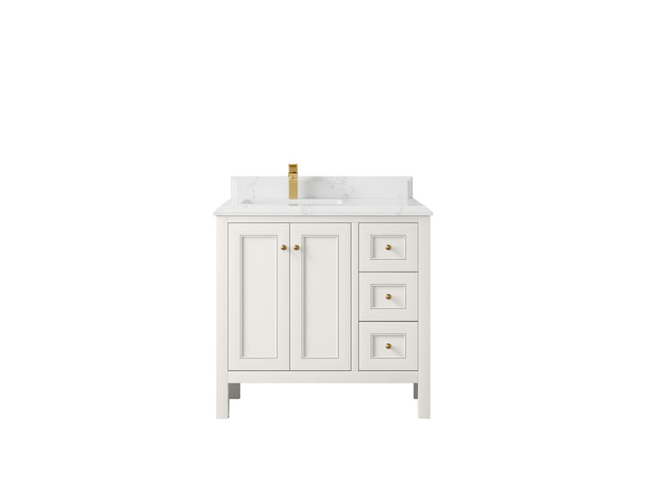 Nashville 36 in. W x 22 in. D Left Offset Sink Bathroom Vanity - photo 35