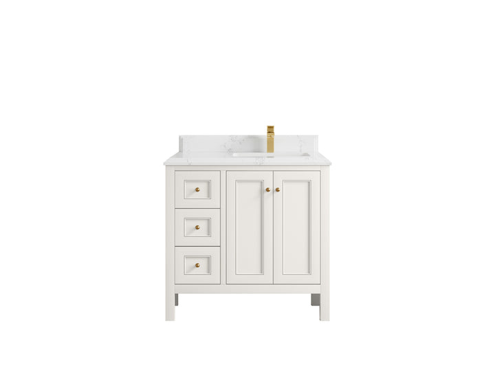 Nashville 36 in. W x 22 in. D Right Offset Sink Bathroom Vanity - photo 47